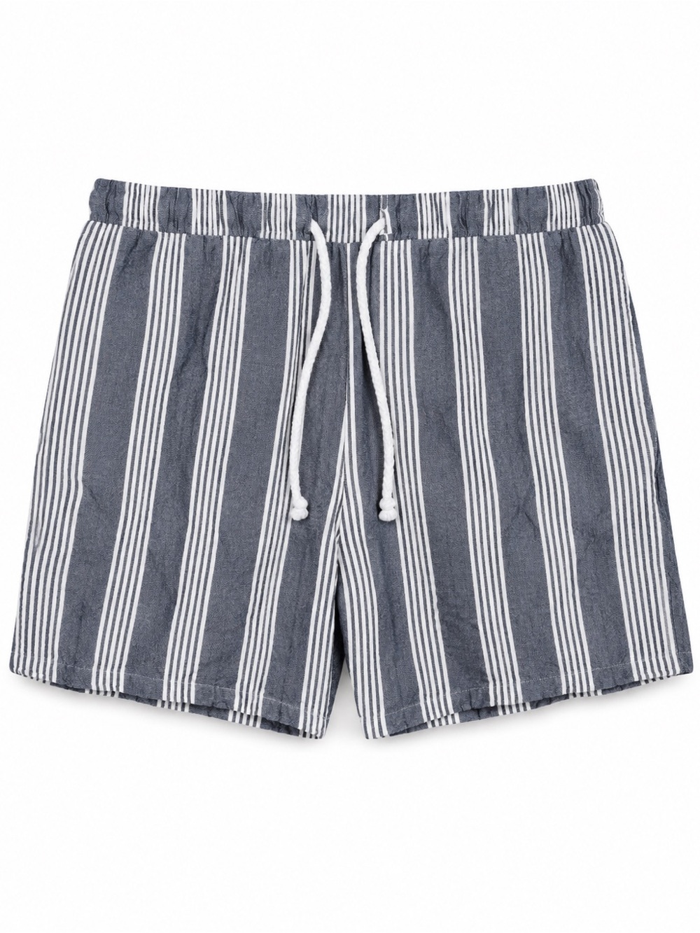 Forever Young Grey & White Striped Lightweight Lounge Shorts Size L
